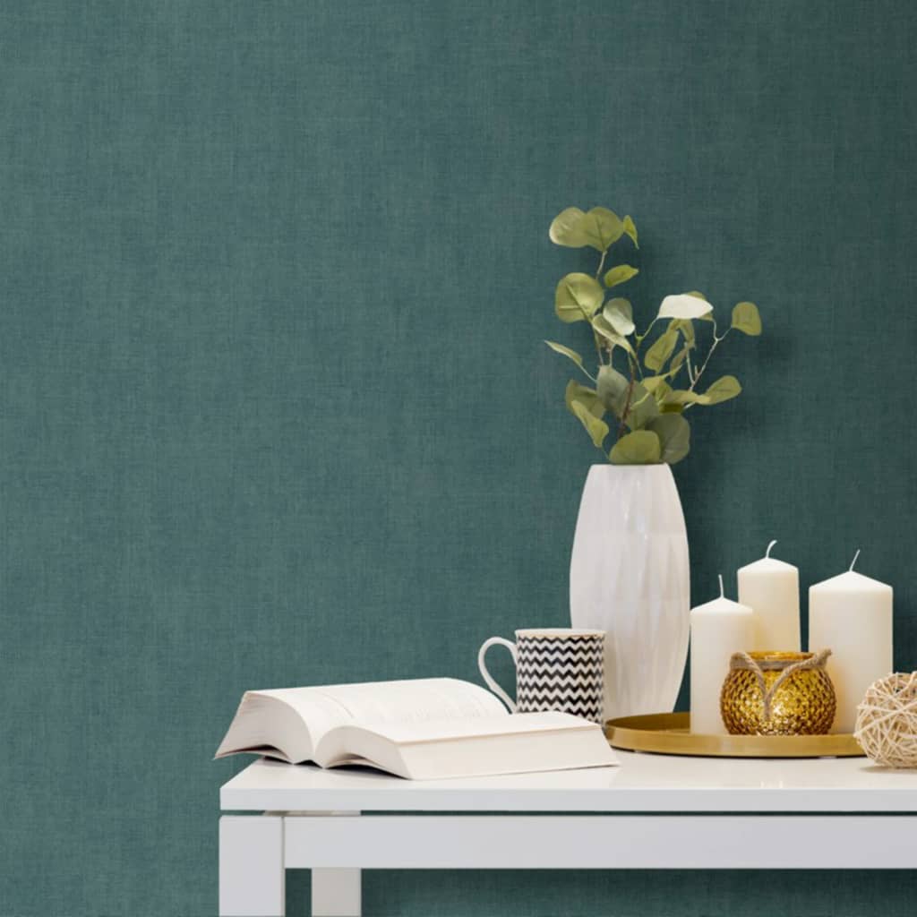 DUTCH WALLCOVERINGS Behang effen groen