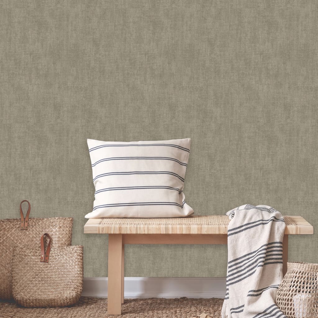 DUTCH WALLCOVERINGS Behang effen grijs-bruin