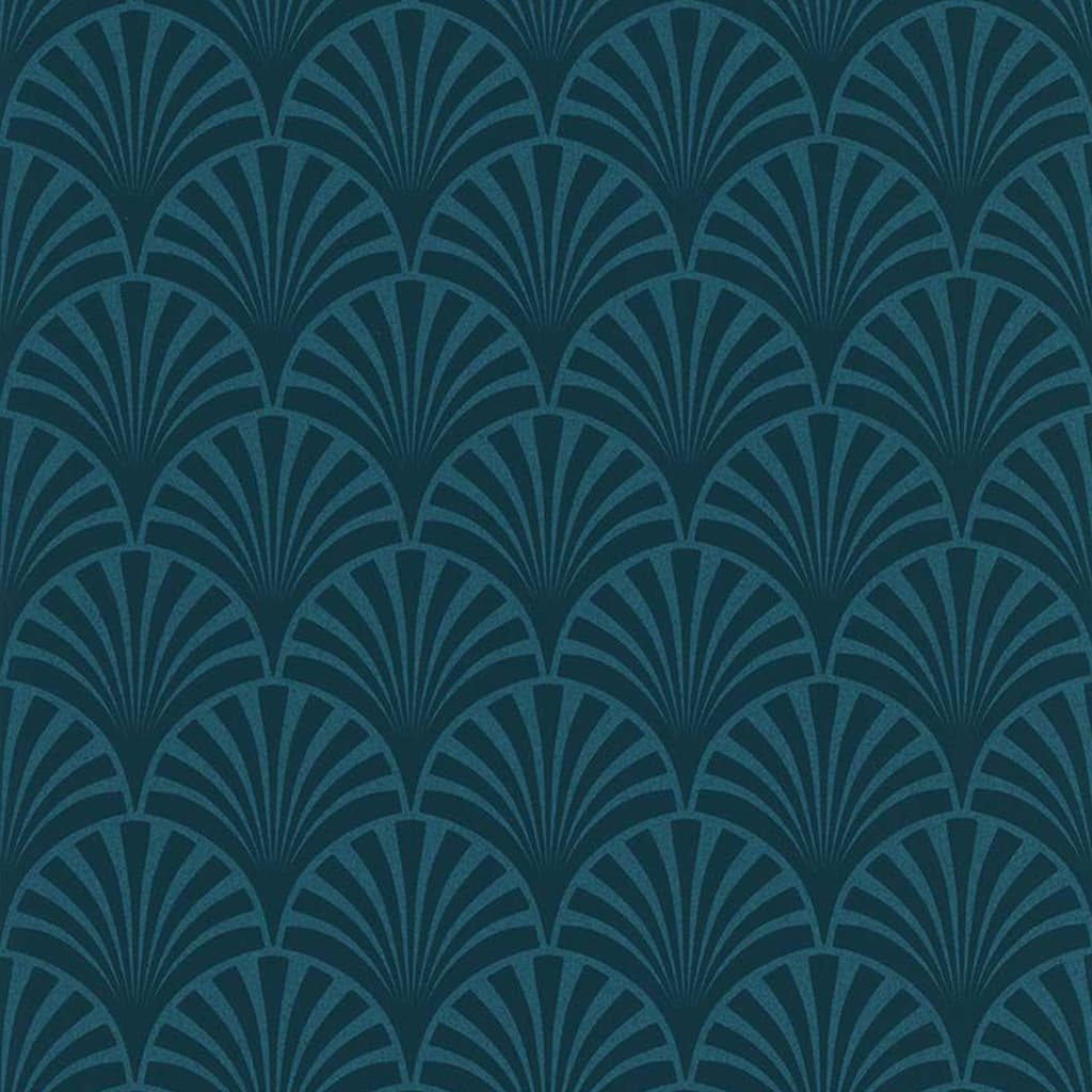 couleurs & matières Behang 20's Pattern Artdeco blauw