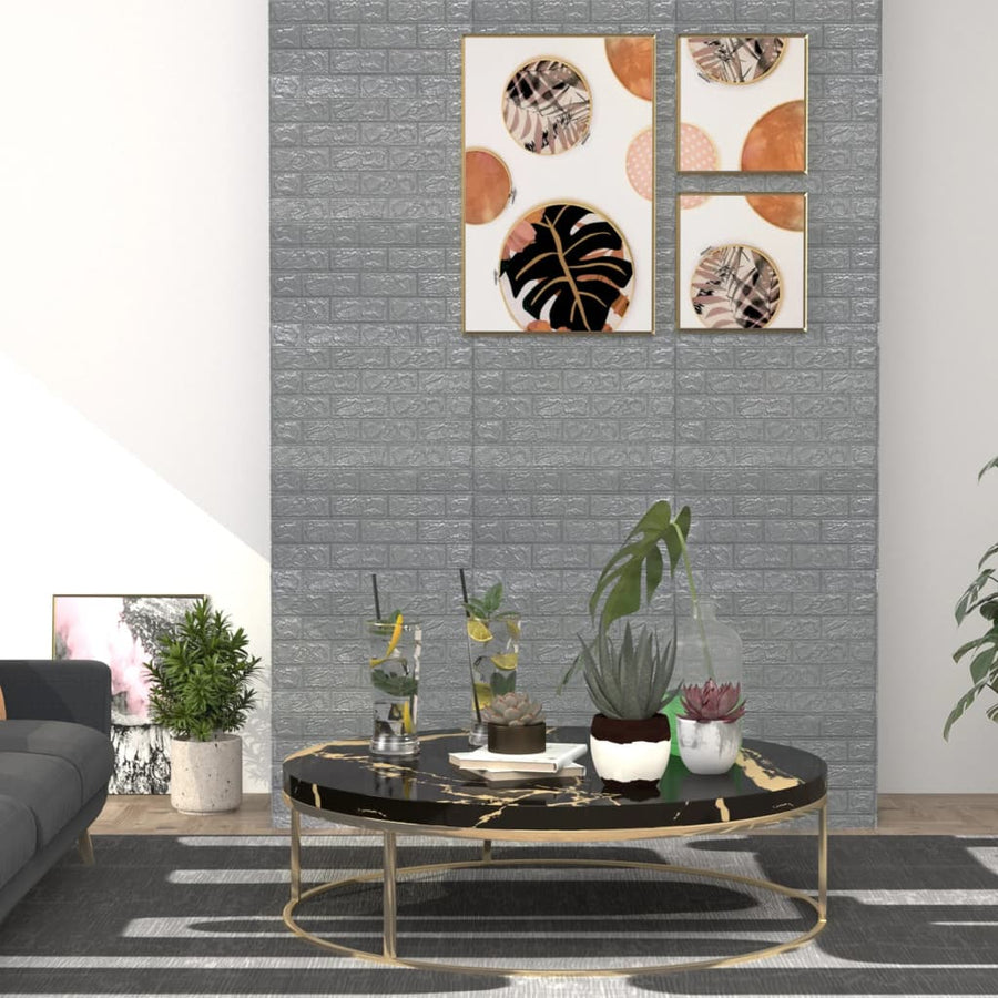 3D-behang zelfklevend 10 st bakstenen antracietkleurig - Griffin Retail