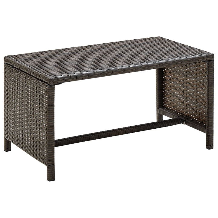 4-delige Loungeset met kussens poly rattan bruin - Griffin Retail