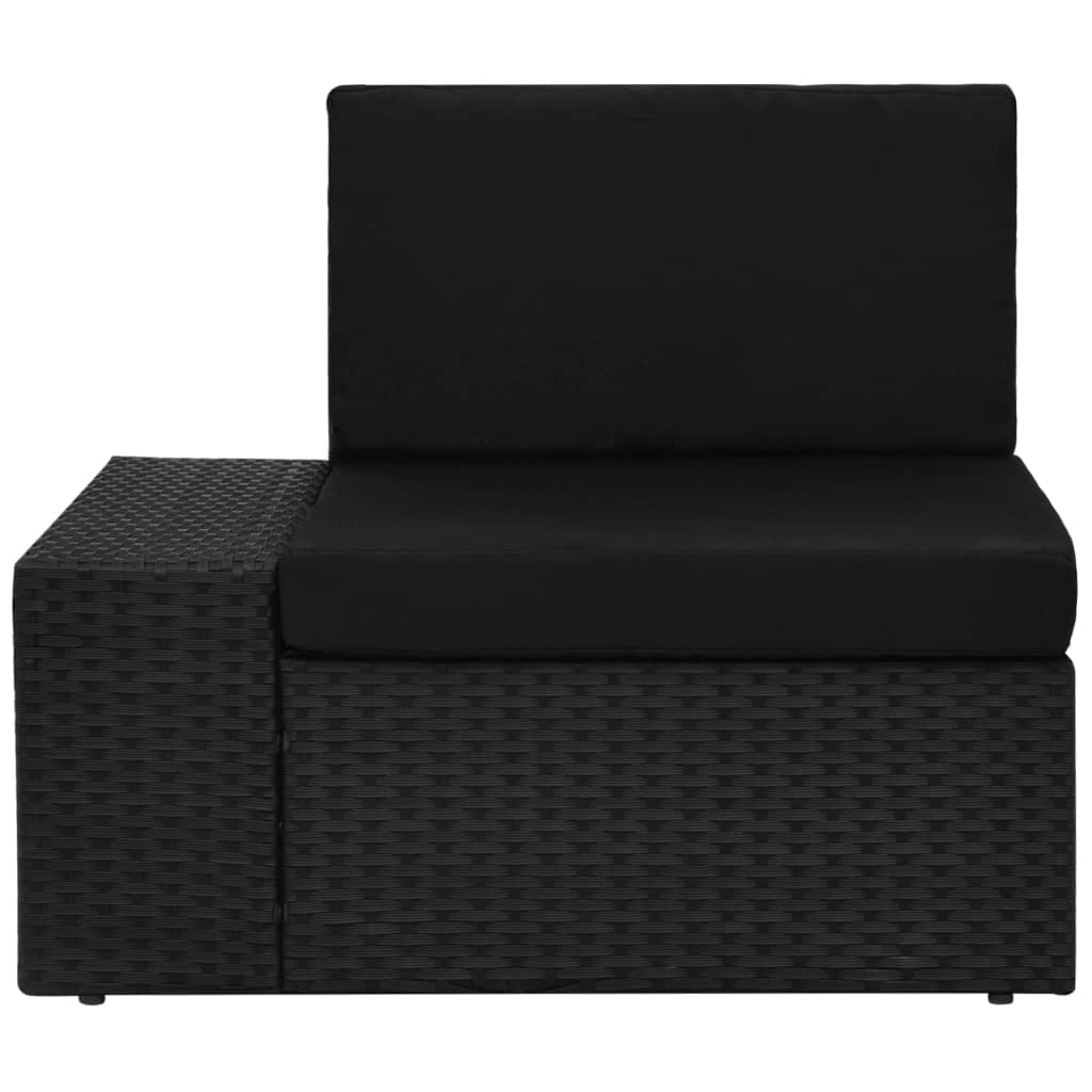 4-delige Loungeset poly rattan zwart - Griffin Retail