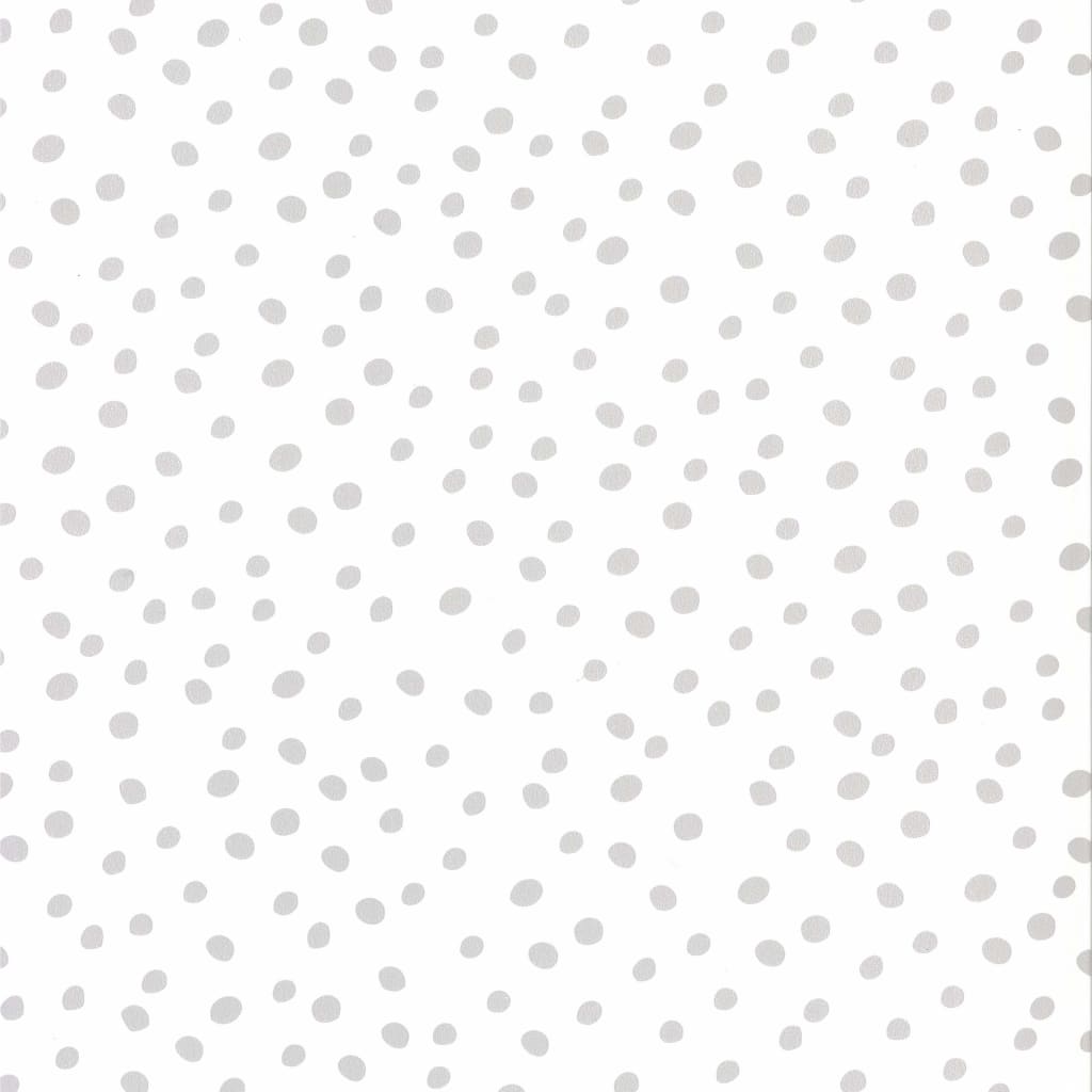 Fabulous World Behang Dots wit en grijs 67106-1