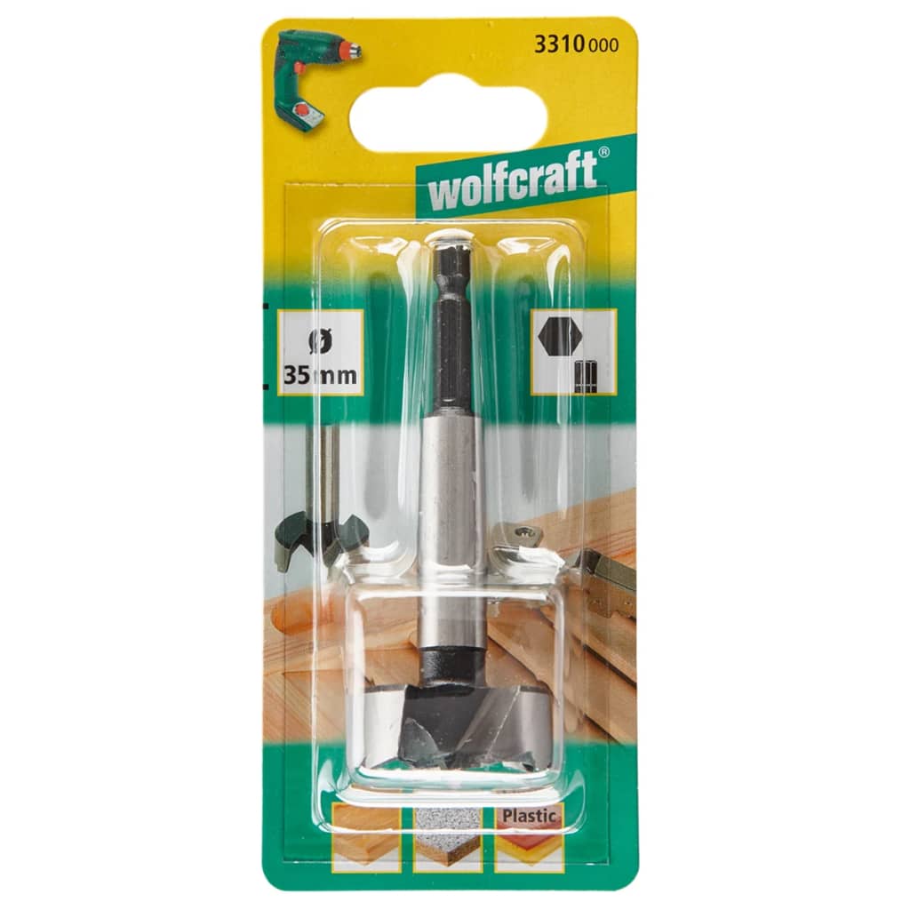 wolfcraft Houtcilinderboor staal 3310000