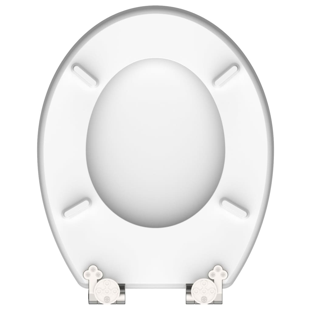 SCHÜTTE Toiletbril met soft-close GREY STEEL MDF hoogglans