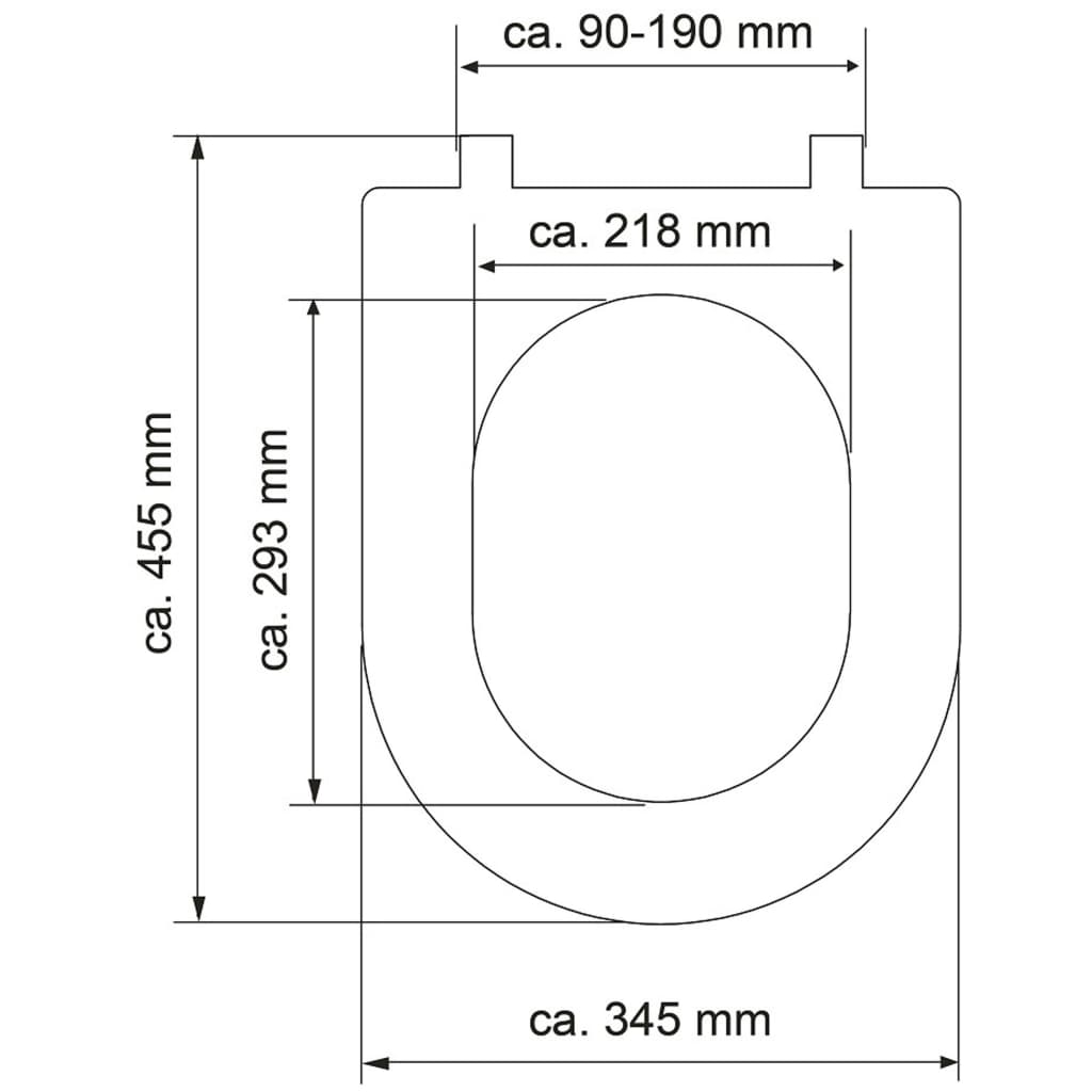 SCHÜTTE Toiletbril WHITE d-vormig duroplast