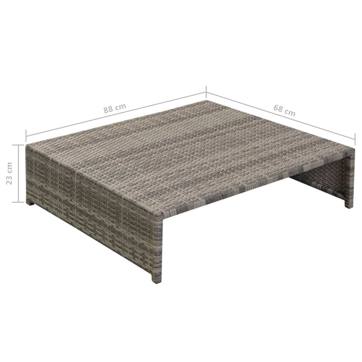 5-delige Loungeset met kussens poly rattan grijs - Griffin Retail