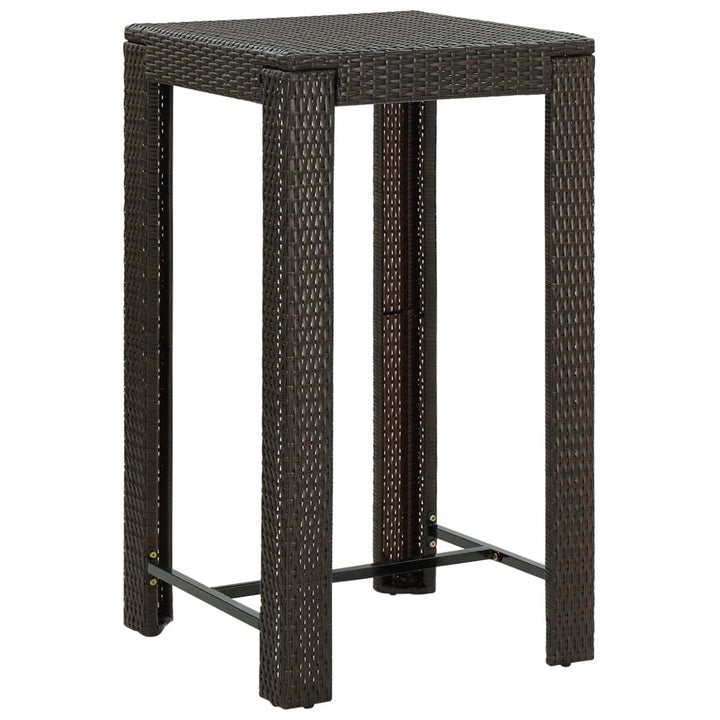 5-delige Tuinbarset met armleuningen poly rattan bruin - Griffin Retail