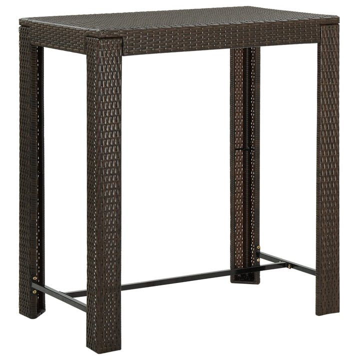 5-delige Tuinbarset met armleuningen poly rattan bruin - Griffin Retail