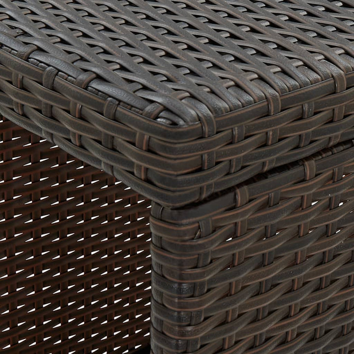 5-delige Tuinbarset met kussens poly rattan bruin - Griffin Retail