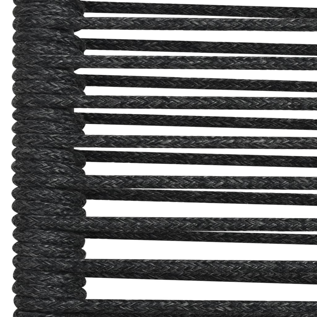 5-delige Tuinset katoenen touw en staal zwart - Griffin Retail
