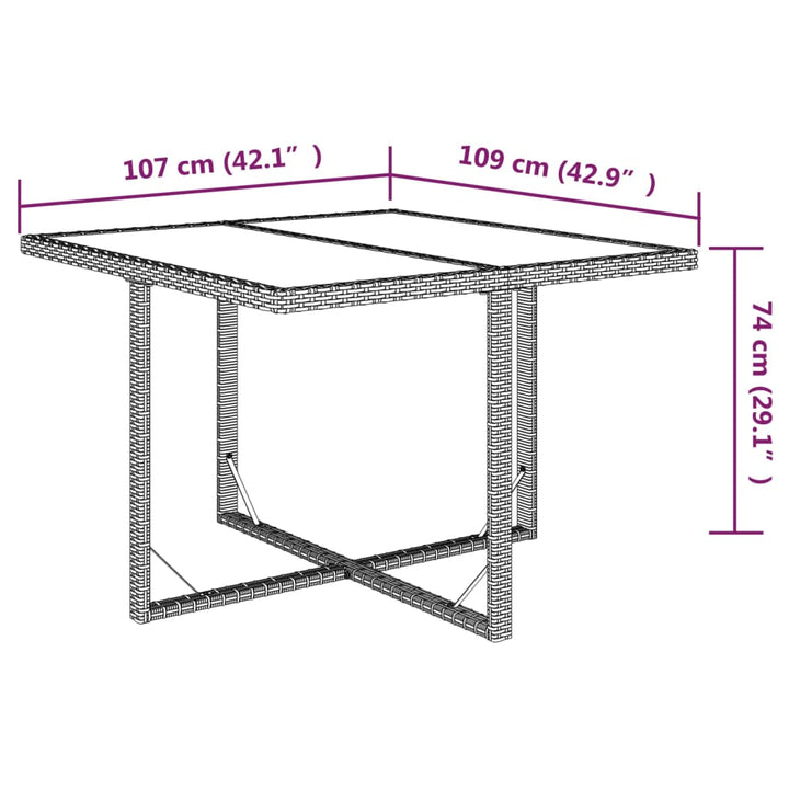 5-delige Tuinset met kussens poly rattan bruin - Griffin Retail