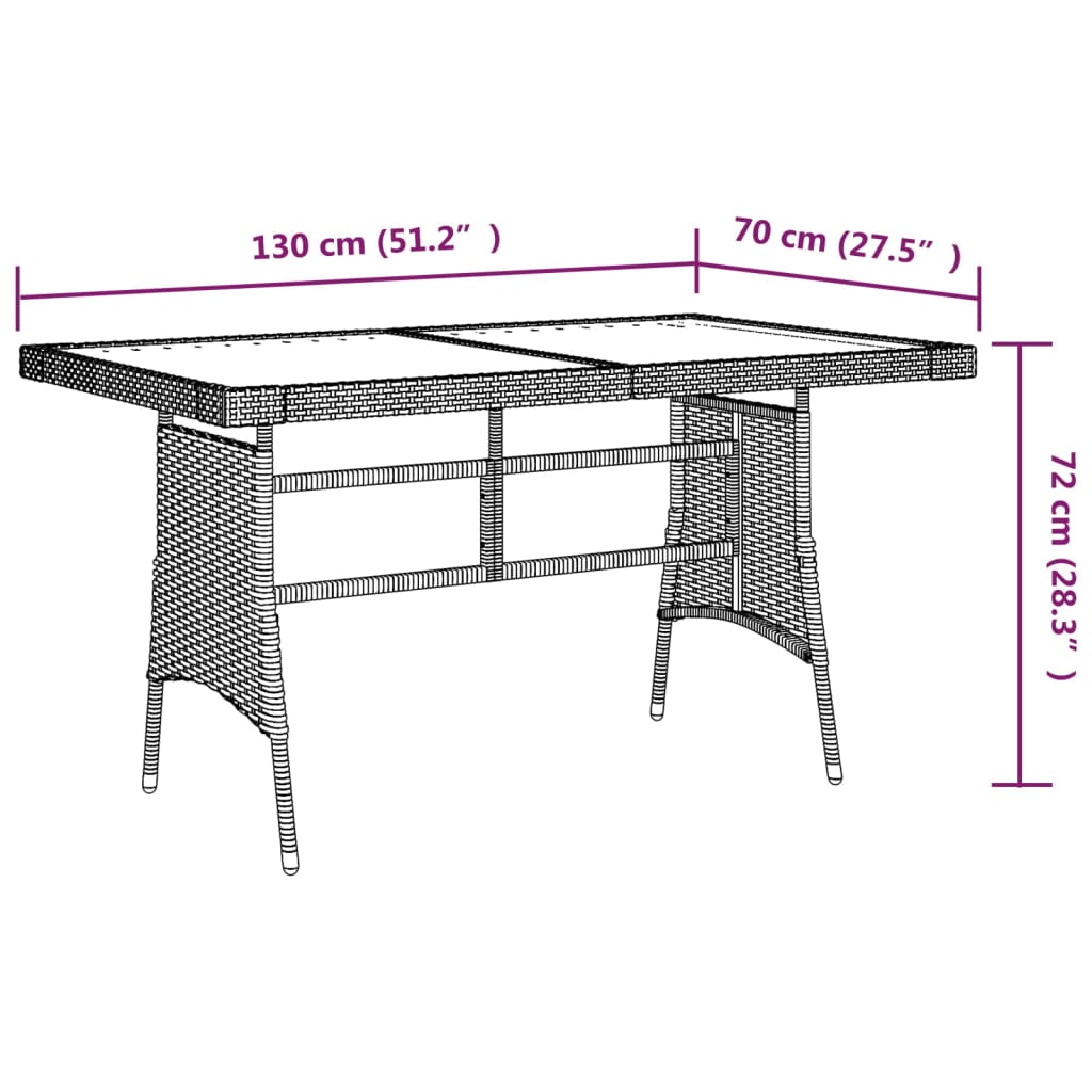 5-delige Tuinset poly rattan zwart - Griffin Retail