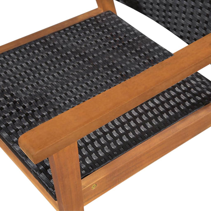 5-delige Tuinset poly rattan zwart en bruin - Griffin Retail