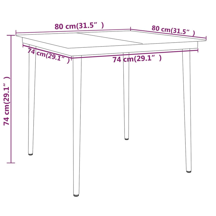 5-delige Tuinset zwart - Griffin Retail