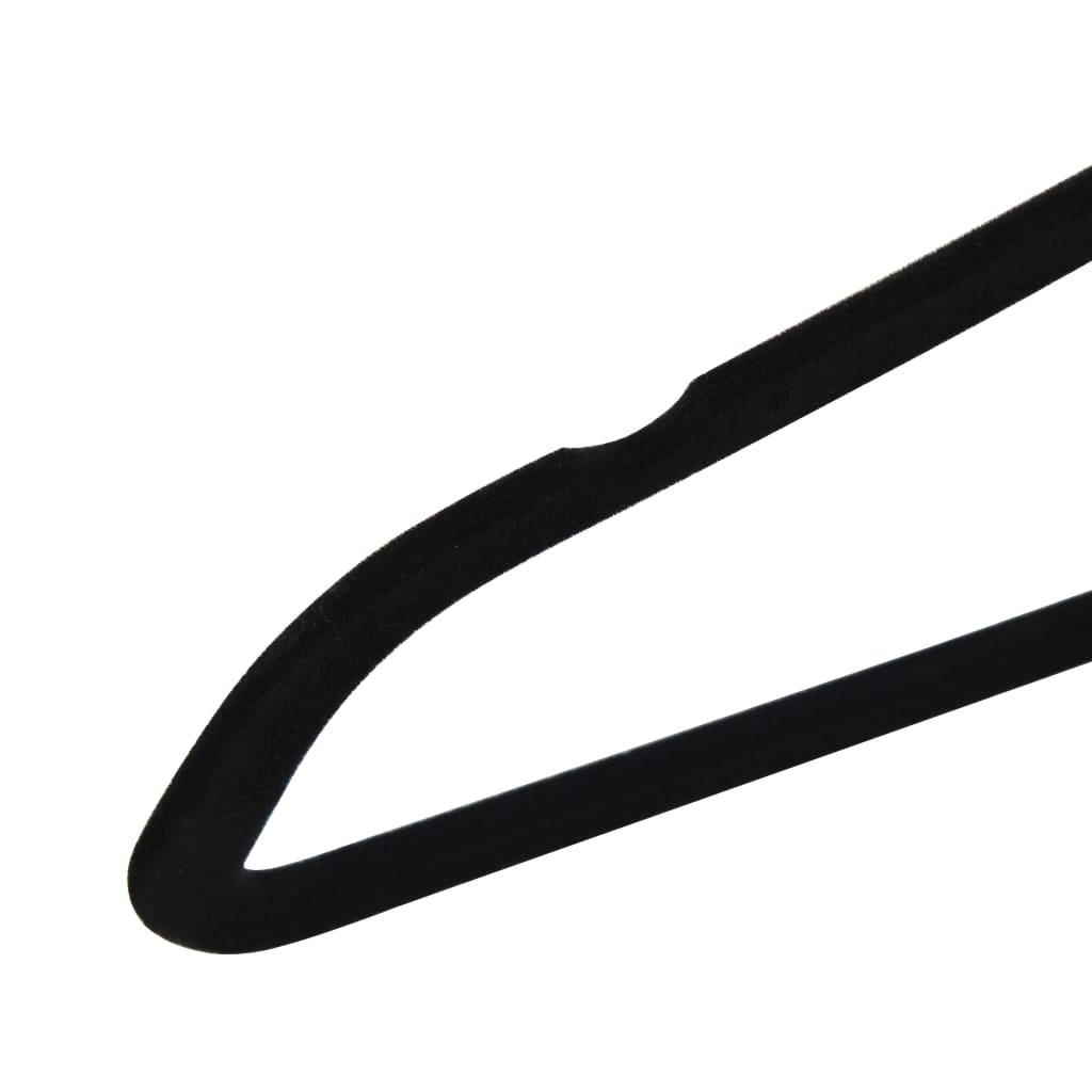 50-delige Kledinghangerset anti-slip fluweel zwart - Griffin Retail