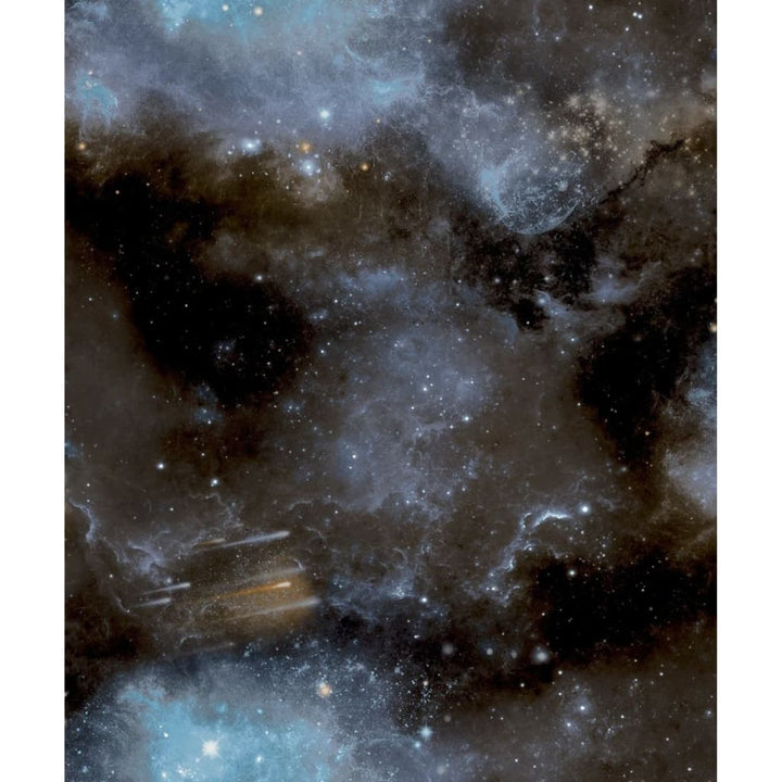 Good Vibes Behang Galaxy with Stars blauw en zwart