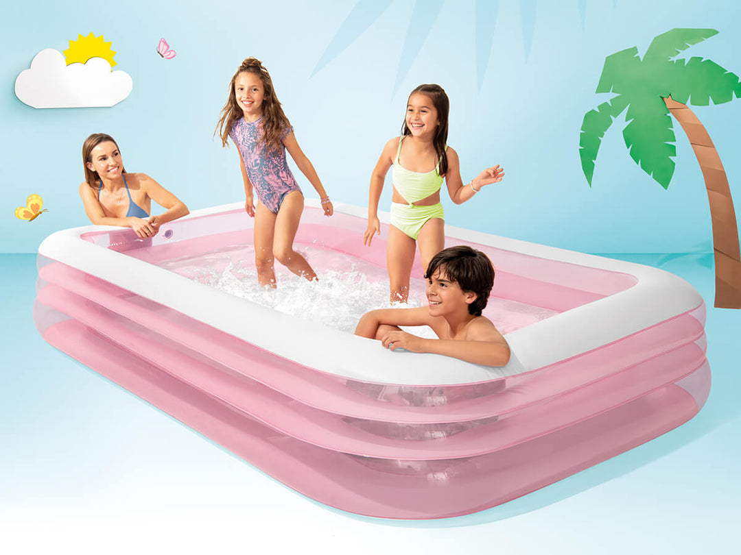 Opblaasbaar zwembad Family Pool - roze