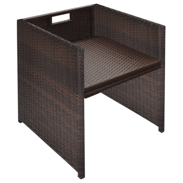 6-delige Tuinset met kussens poly rattan bruin - Griffin Retail