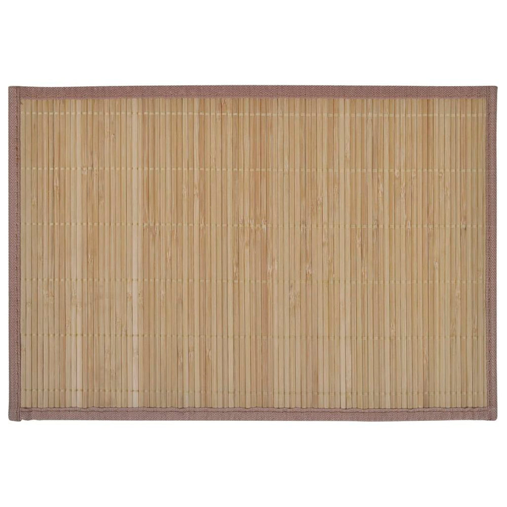 6 st Placemats 30x45 cm bamboe bruin - Griffin Retail