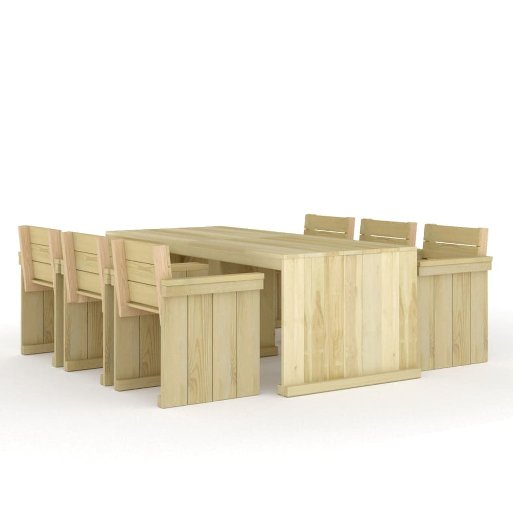 7-delige Tuinset geïmpregneerd grenenhout - Griffin Retail