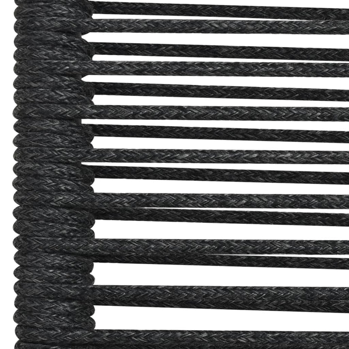 7-delige Tuinset katoenen touw en staal zwart - Griffin Retail
