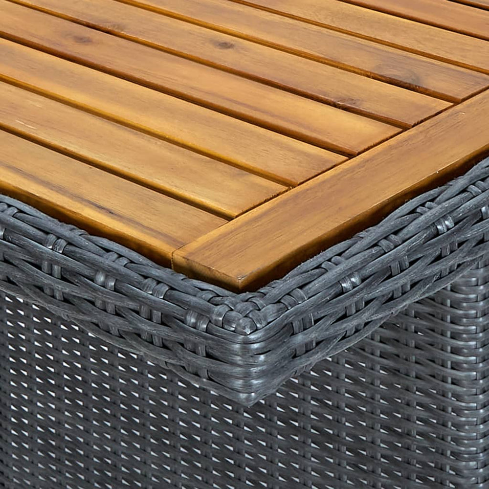 7-delige Tuinset met kussens poly rattan donkergrijs - Griffin Retail