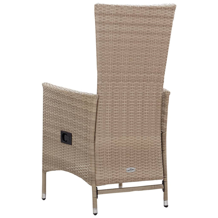 7-delige Tuinset poly rattan beige - Griffin Retail