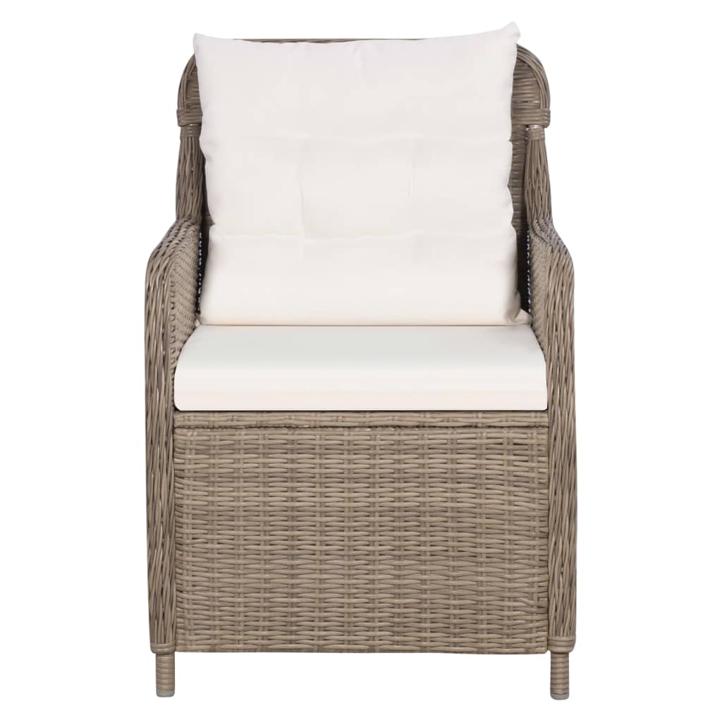 7-delige Tuinset poly rattan bruin - Griffin Retail