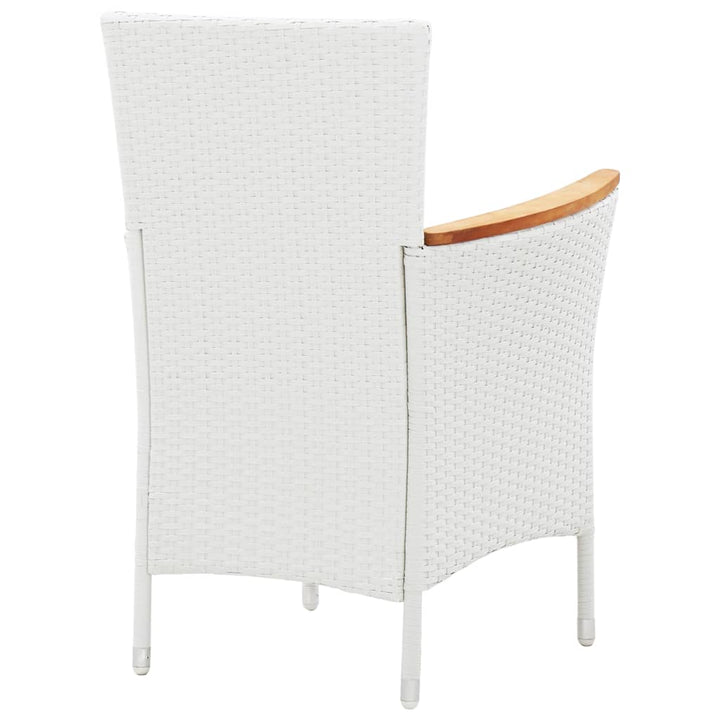 7-delige Tuinset poly rattan wit - Griffin Retail
