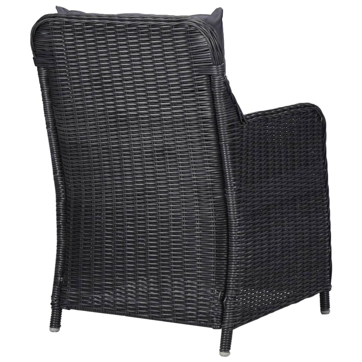 7-delige Tuinset poly rattan zwart - Griffin Retail