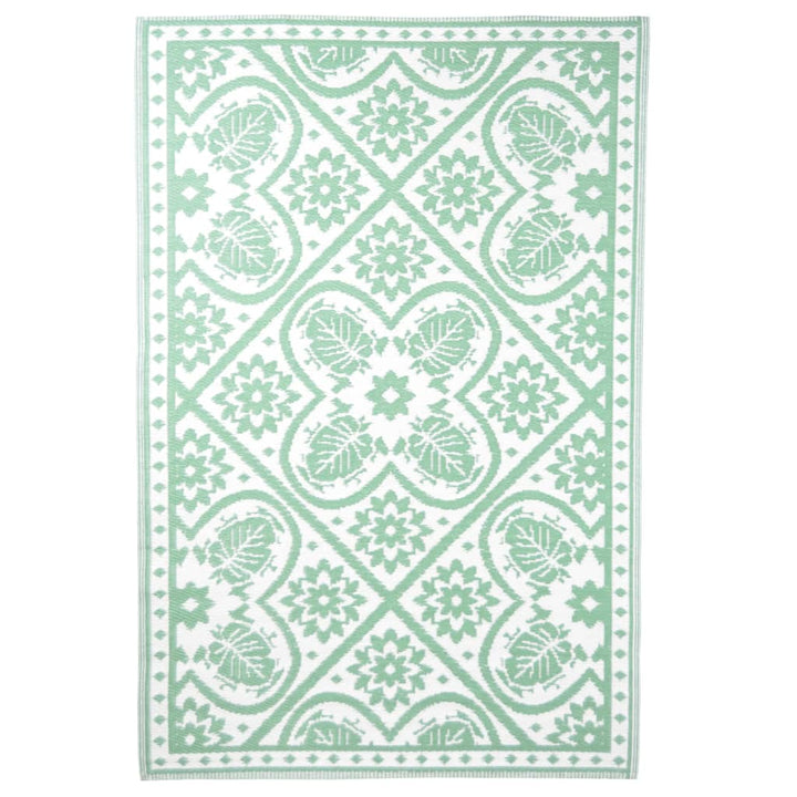 Esschert Design Buitenkleed 182x122 cm groen en wit