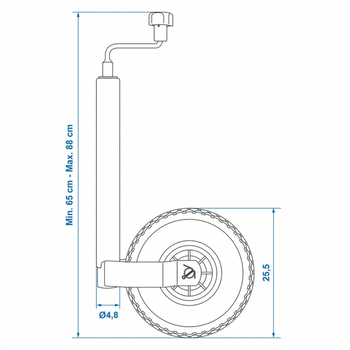 ProPlus Neuswiel 48 mm met luchtband 26 x 8,5 cm 341507