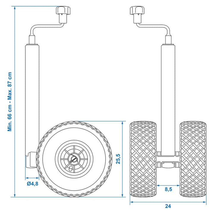 ProPlus Neuswiel plastic met luchtband 26 x 8,5 cm 341508