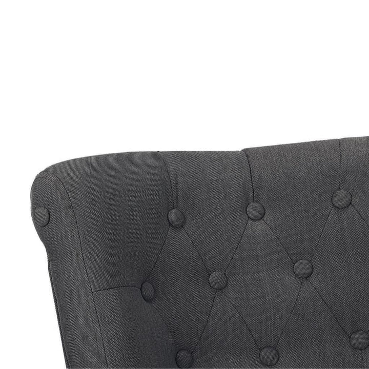 Franse stoelen 2 st stof grijs