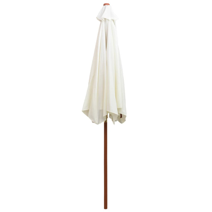 Parasol 270x270 cm houten paal crèmewit