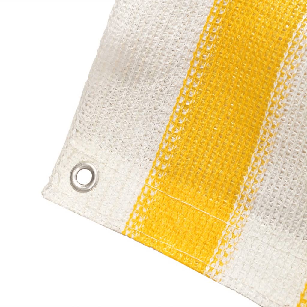 Balkonscherm HDPE 75x600 cm geel en wit