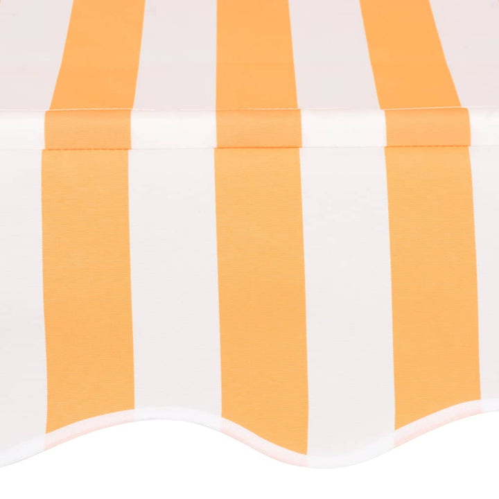 Luifel handmatig uittrekbaar 200 cm geel en witte strepen