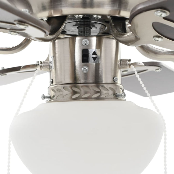 Plafondventilator met lamp 82 cm donkerbruin
