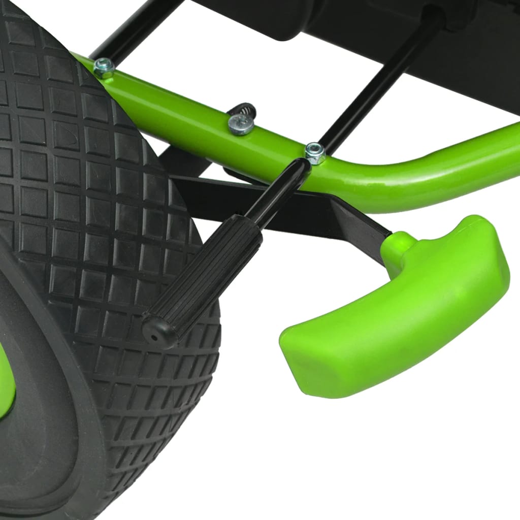 Skelter met pedalen en verstelbare zitting groen