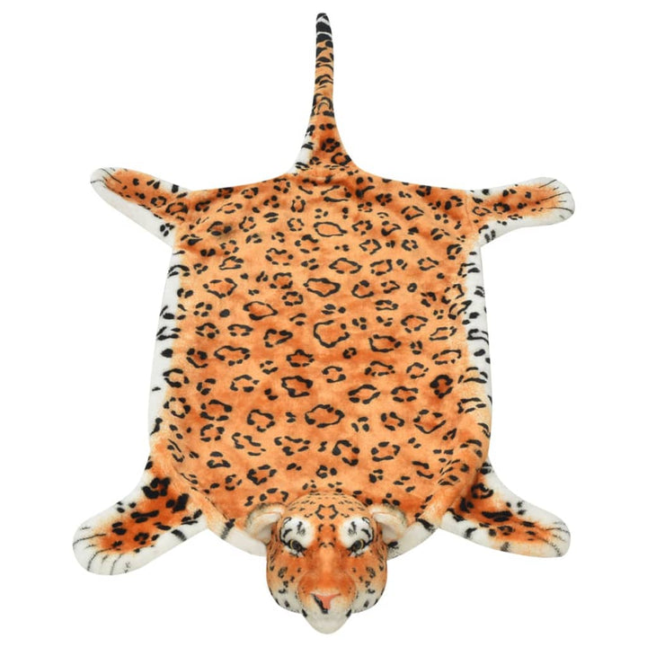 Luipaardvloerkleed pluche 139 cm bruin