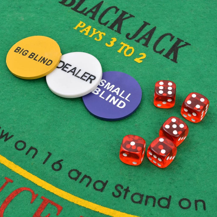 Poker/blackjack set met 600 chips aluminium