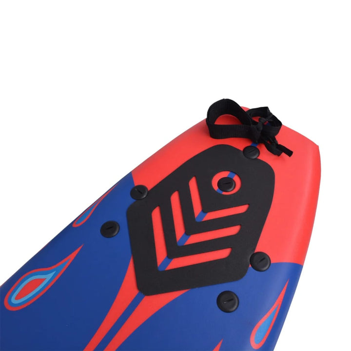 Surfplank 170 cm blauw en rood