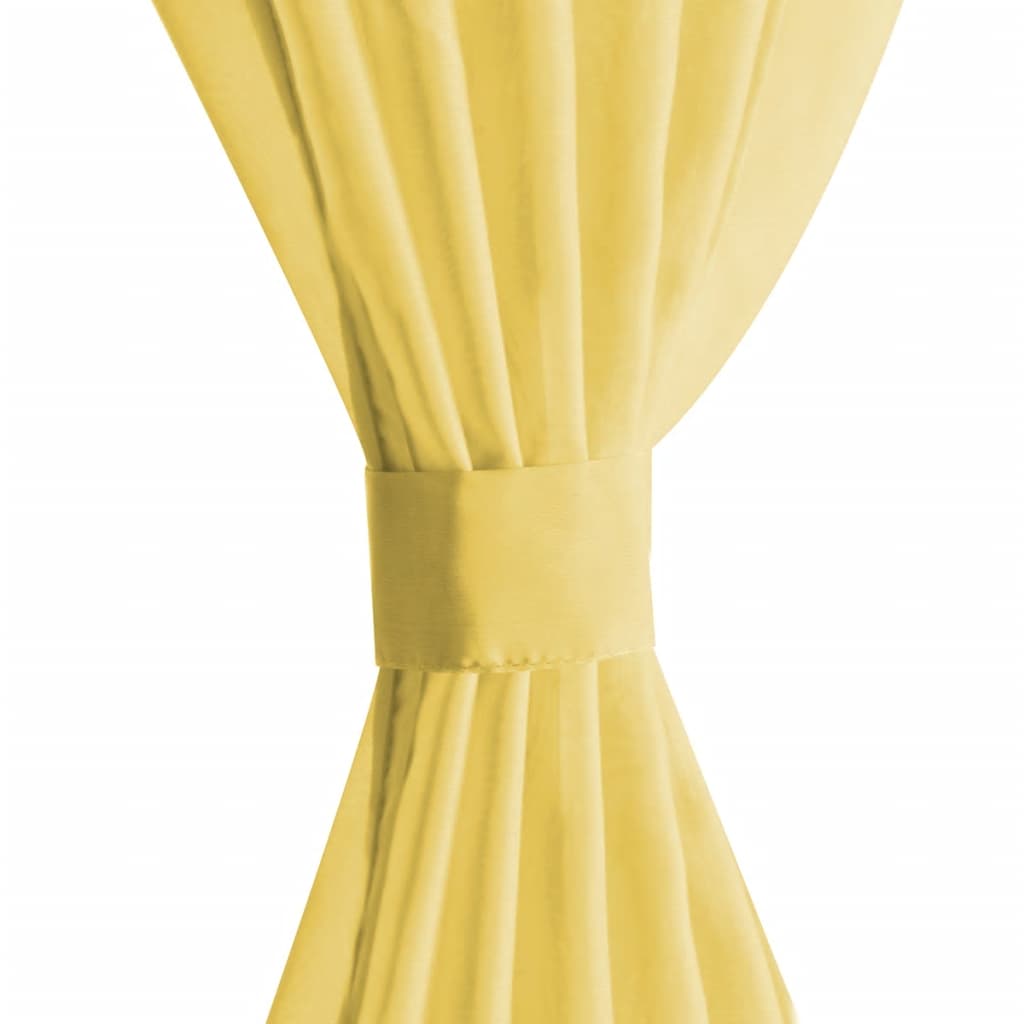 Gordijnen voile 140x245 cm geel 2 st