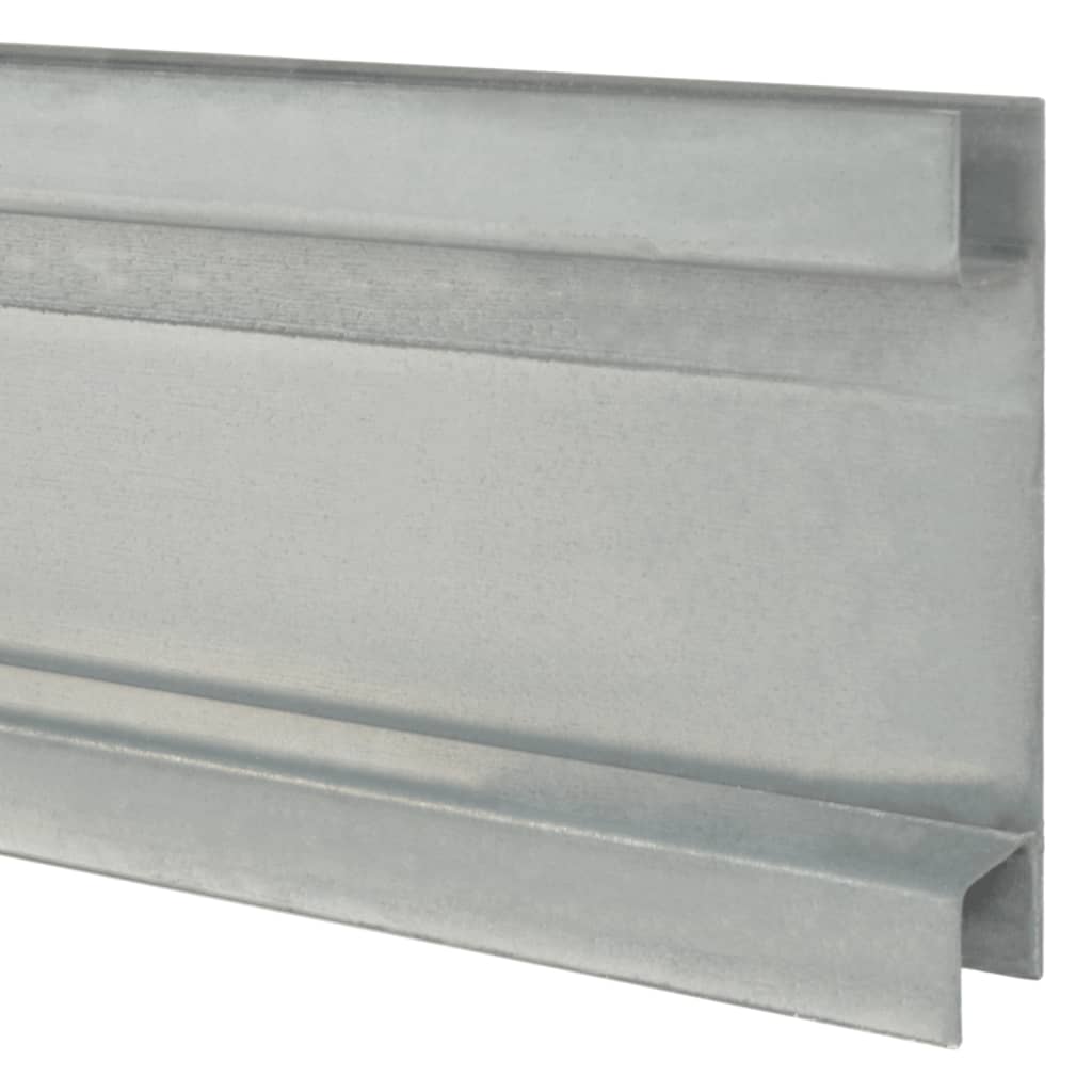 Schanskorfpaal 160 cm gegalvaniseerd staal zilverkleurig