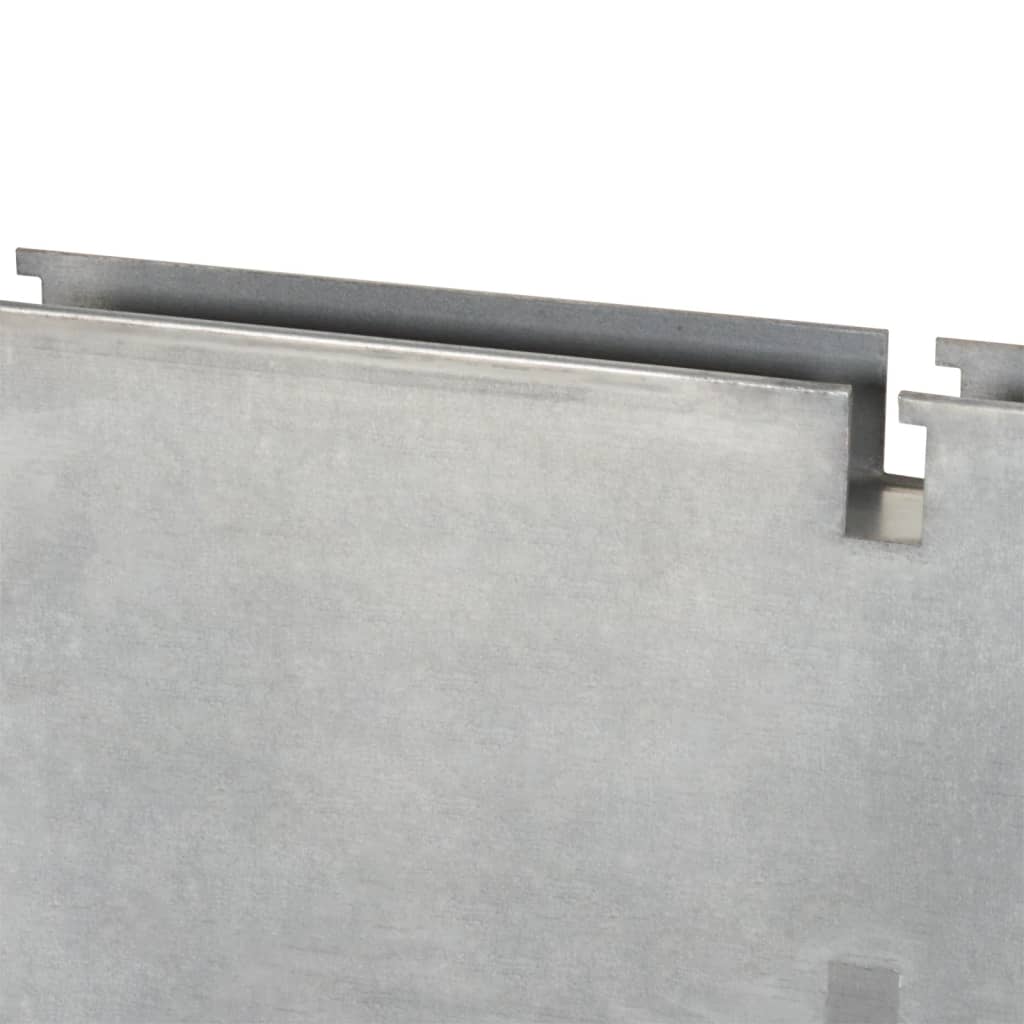 Schanskorfpaal 160 cm gegalvaniseerd staal zilverkleurig
