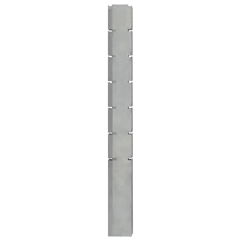 Schanskorfpaal 180 cm gegalvaniseerd staal zilverkleurig