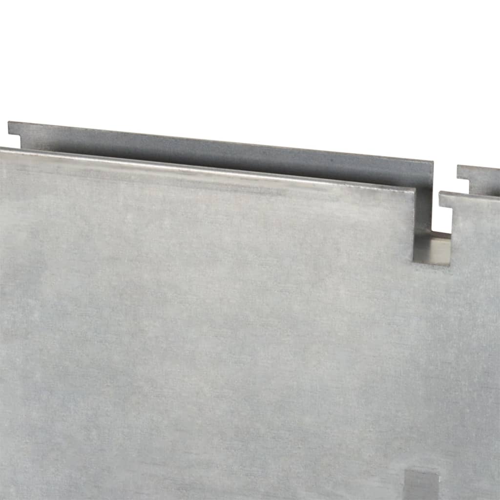 Schanskorfpaal 180 cm gegalvaniseerd staal zilverkleurig