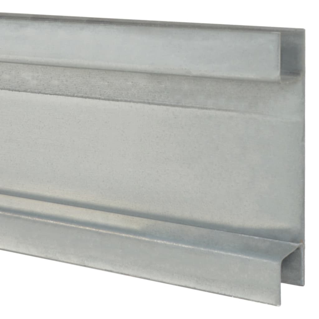 Schanskorfpaal 220 cm gegalvaniseerd staal zilverkleurig