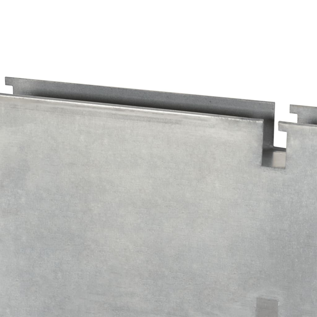 Schanskorfpaal 240 cm gegalvaniseerd staal zilverkleurig